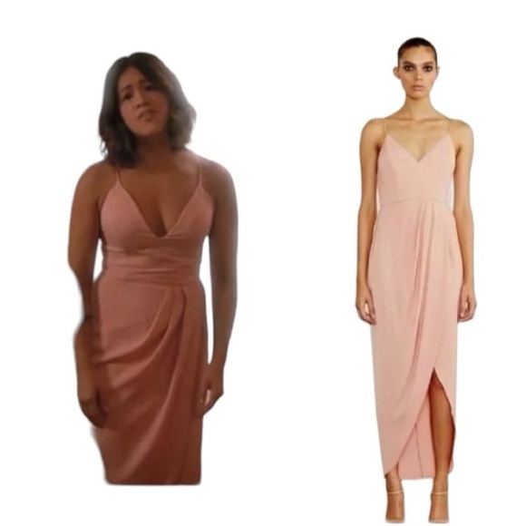 Shona Joy Core Cocktail Draped Dress in Pink Women's Size 2 Bridesmaid Event - Picture 6 of 16